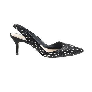 Ann Taylor Black White Slingback Heels